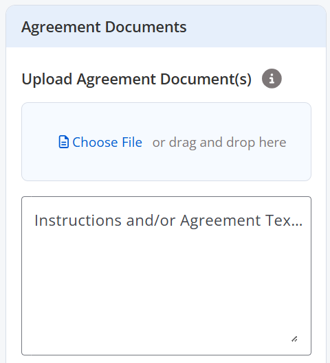 Agreement Documents for a Digital Signature Agreement.